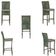Mesa Bistrô E 4 Banquetas Roma Marrom Corda Estofado 8 Trama Verde
