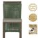 Mesa Bistrô E 4 Banquetas Roma Marrom Corda Estofado 8 Trama Verde