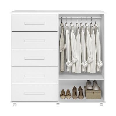 Cômoda Toronto 2 Portas E 5 Gavetas Branco - Móveis Albatroz