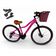 Bicicleta Aro 29 Feminina Absolute Hera Retrô Vintage 21v Shimano Selim Confortável Cesta Rosa Tamano 15