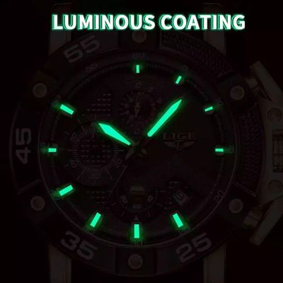 Relógio Lige Esportivo Com Pulseira De Silicone Aço Inoxidável Preto