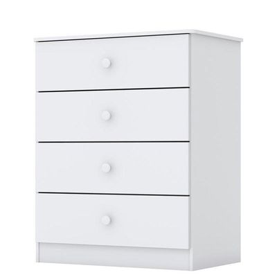Jogo De Quarto Infantil Labirinto Com Guarda Roupa E Cômoda Branco - Móveis Henn Branco