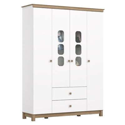 Dormitório Infantil Aconchego Guarda Roupa, Cômoda E Berço Branco-jequitibá - Móveis Henn Branco-jequitibá