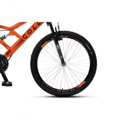 Bicicleta Gps 148 Dupla Suspensão E Freios V-brake, Aro 26 Aero, 36 Raias, 21 Marchas Colli Laranja