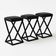 Kit 3 Banco Banqueta 80 Cm Alta Bancada Ferro Bistrô Corino Cor:preto