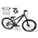 Bicicleta aro26 Vikingx Tuff Câmbios Shimano Freio Hidráulico 21v Freeride aroVmaxx Flame CinzaPreto