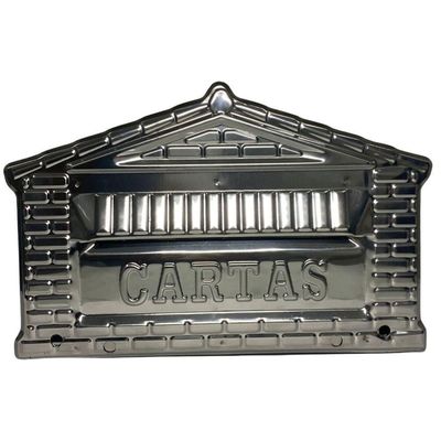 Caixa De Correios Tijolinho Toda Em Inox Pequena 12x25x12cm Cromado
