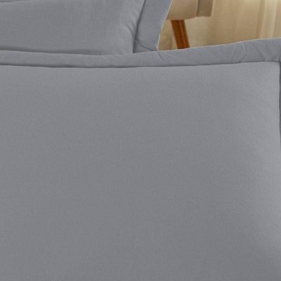 Porta Travesseiro Matelado Nobre 2 Peças Malha 100% Algodão - Cinza