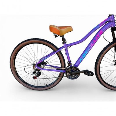 Bicicleta Aro 29 Feminina Absolute Hera Retrô Vintage 21v Hidráulica Selim Confortável Cesta Lilas Tamano 17