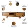 Rack Tv 75 Pol 220cm Orgânico 2 Portas Cecy Nature Z56 - Mpozenato