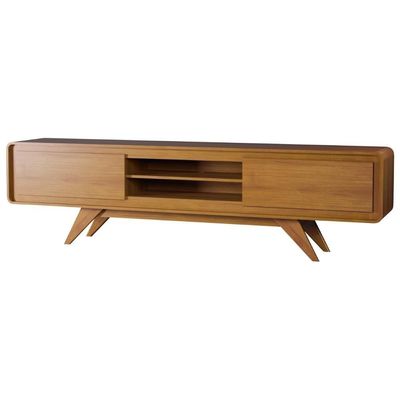 Rack Tv 75 Pol 220cm Orgânico 2 Portas Cecy Nature Z56 - Mpozenato
