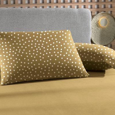 Jogo De Cama Solteiro Altenburg 3 Peças Malha Fio Penteado Bits Amarelo
