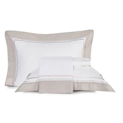 Jogo De Cama Queen 4 Peças Altenburg Cetim 300 Fios Essential Bege