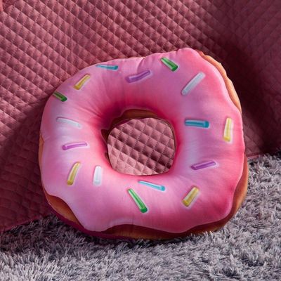 Kit Cobre Leito Colcha Solteiro Cake Donuts Rosê/tiffany Dupla Face Com Almofadas Estampadas 06 Peças