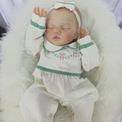 Bebe Reborn Menina, Dormindo, Realista, Corpo De Pano Macio Realista