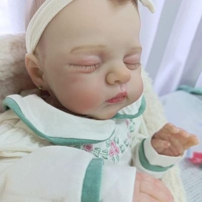 Bebe Reborn Menina, Dormindo, Realista, Corpo De Pano Macio Realista