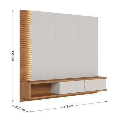 Home Suspenso Egeu 2 Portas Basculantes - Ssx Multicoisas Cor Off White Matte/freijo