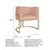 Kit Divã Luna 140cm Lado Esquerdo E 01 Poltrona Base De Ferro Dourado Suede Cor Rosê