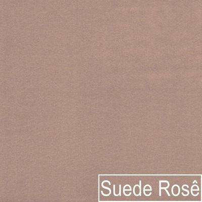 Kit Divã Luna 140cm Lado Esquerdo E 01 Poltrona Base De Ferro Dourado Suede Cor Rosê
