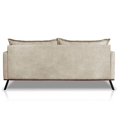 Sofá Living 2 Lugares 1,80m Atlantis Bouclê Dourado Pés De Ferro - Pallazio