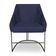 Kit 4 Poltronas Luxo Alana Suede Azul Marinho Base Ferro Preto - Pallazio