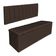 Kit Cabeceira Painel E Calçadeira Recamier Baú Queen 1,60m Holanda Suede Marrom - Pallazio