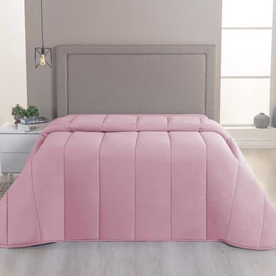 Edredom Minimal Queen Super Macio Malha 100% Algodão 01 Peça - Rose