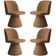 Kit 04 Cadeiras De Jantar Base Fixa Liz Bouclé Terracota - Nexta Casa