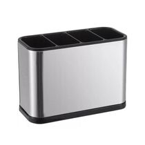 Porta Talher Escorredor Inox 4 Divisórias Pia Cozinha - Porta-talheres Com Drenagem E Secagem Rápida