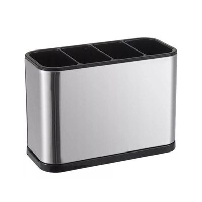 Porta Talher Escorredor Inox 4 Divisórias Pia Cozinha - Porta-talheres Com Drenagem E Secagem Rápida