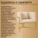 Poltrona Design Base Dourada Luxo Moderna Sala Luna Suede Rosa