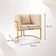 Poltrona Design Base Dourada Luxo Moderna Sala Luna Suede Rosa