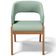 Kit 06 Cadeiras De Jantar E Estar Living Estofada Lince L02 Linho Verde Menta - Lyam Decor