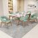 Kit 06 Cadeiras De Jantar E Estar Living Estofada Lince L02 Linho Verde Menta - Lyam Decor