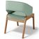 Kit 06 Cadeiras De Jantar E Estar Living Estofada Lince L02 Linho Verde Menta - Lyam Decor