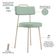 Kit 06 Cadeiras Decorativa Estofada Para Sala De Jantar Barcelona Arena L02 Linho Verde Menta - Lyam Decor