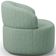 Poltrona Giratória Orgânica Para Sala De Estar Living Helena L02 Linho Verde Menta - Lyam Decor