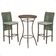 Mesa Bistrô 2 Banquetas Roma Marrom Corda Náutica 3 Trama Verde