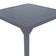 Mesa Quadrada Haiti 100cm Com Tampo Ripado Em Alumínio Trama