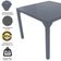 Mesa Quadrada Haiti 100cm Com Tampo Ripado Em Alumínio Trama
