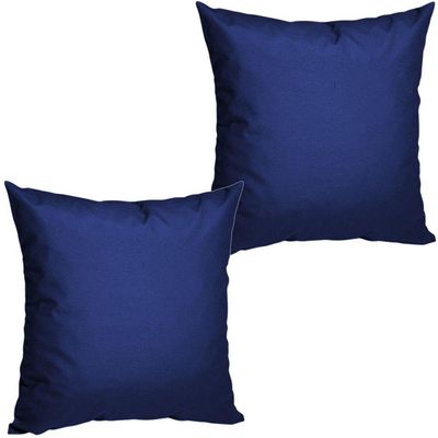 2 Almofadas Cheias P/ Sofá Decorativas Impermeáveis Pequena Azul Marinho