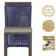 Mesa Bistrô E 4 Banquetas Roma Marrom Corda Estofado 8 Trama Azul