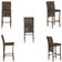 Mesa Bistrô E 2 Banquetas Roma Marrom Corda Estofado 9 Trama Marrom