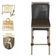 Mesa Bistrô E 4 Banquetas Roma Fendi Corda Estofado 9 Trama Preto