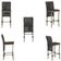 Mesa Bistrô E 4 Banquetas Roma Fendi Corda Estofado 9 Trama Preto