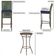 Mesa Bistrô 2 Banquetas Roma Marrom Corda Estofado 10 Trama Verde