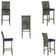 Mesa Bistrô 2 Banquetas Roma Marrom Corda Estofado 10 Trama Verde