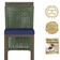 Mesa Bistrô 2 Banquetas Roma Marrom Corda Estofado 10 Trama Verde