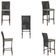 Mesa Bistrô E 4 Banquetas Roma Marrom Corda Estofado 8 Trama Preto