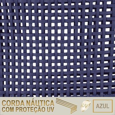 Mesa Bistrô E 4 Banquetas Roma Preta Corda Estofado 5 Trama Azul